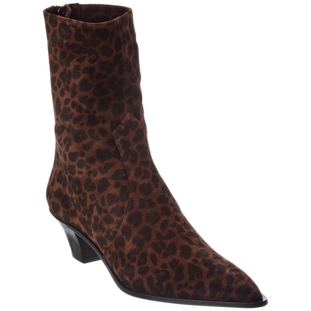 Aquazzura Brunswick 45 Suede Bootie, Brown